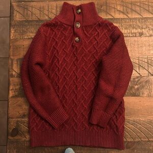 Little boys maroon sweater